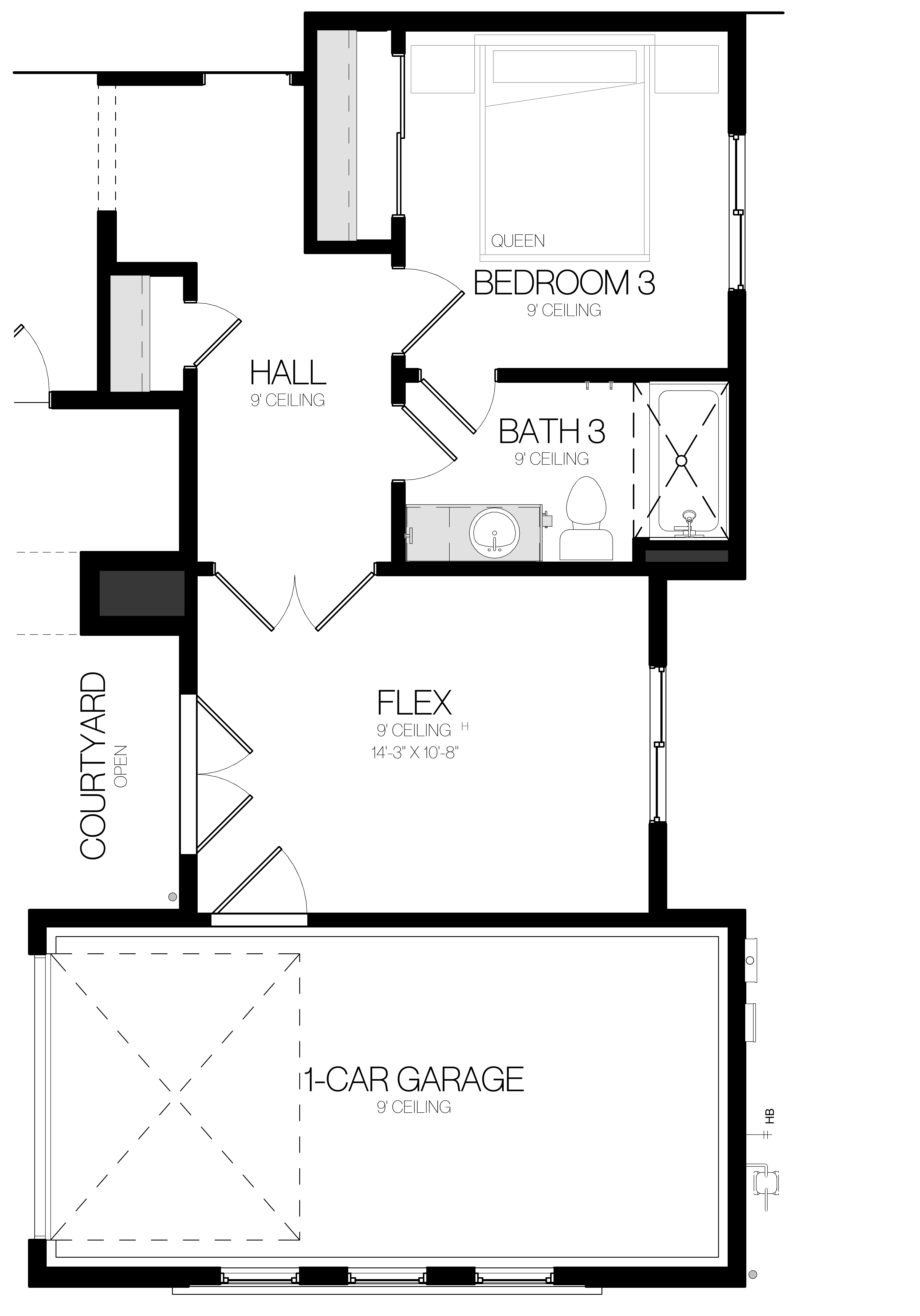260514 - Mesa - Floor Plan - 3rd Car + Flex Option_NoBackground.png