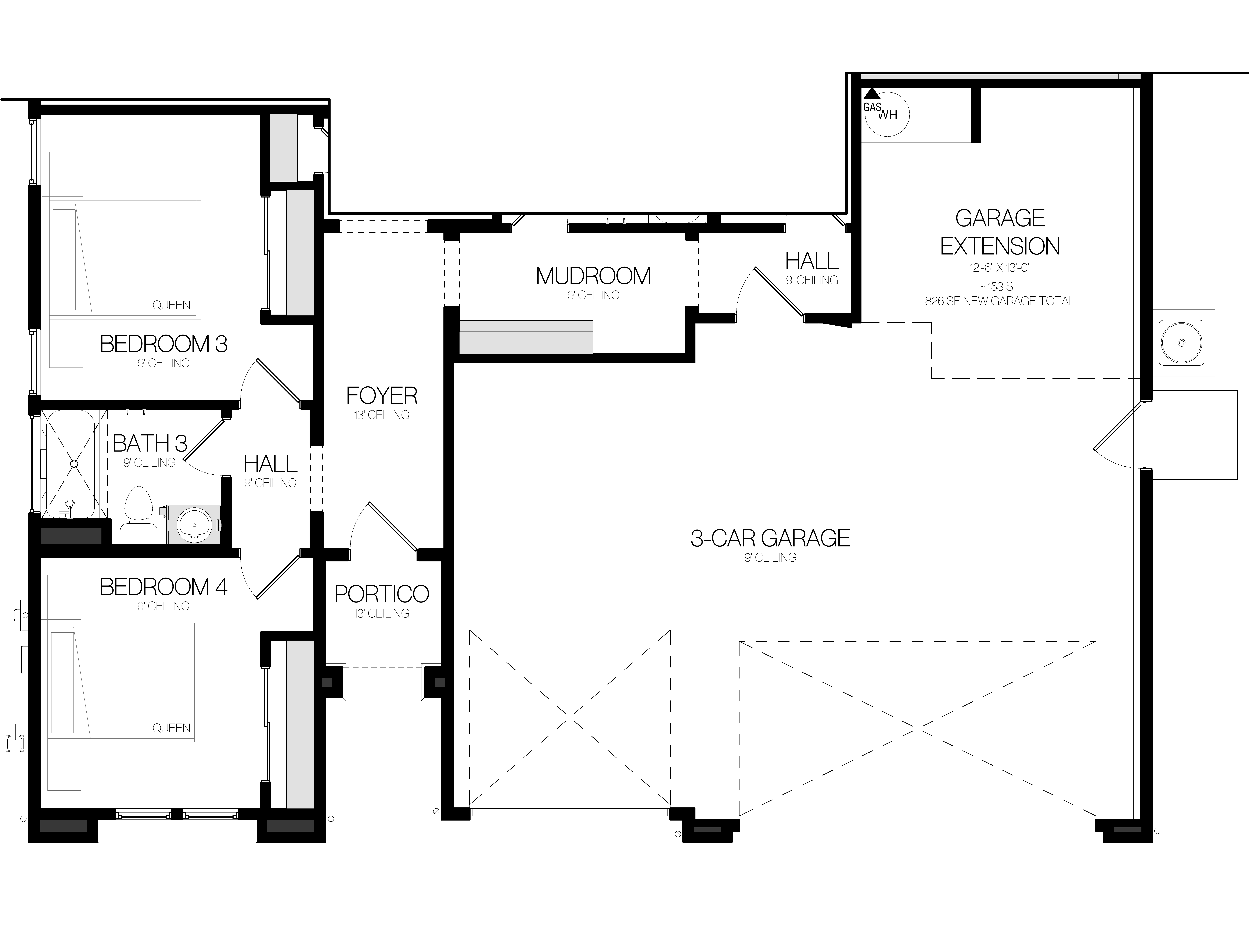260514 - Sierra - Floor Plan - 3rd Car + Garage Extention_NoBackground.png
